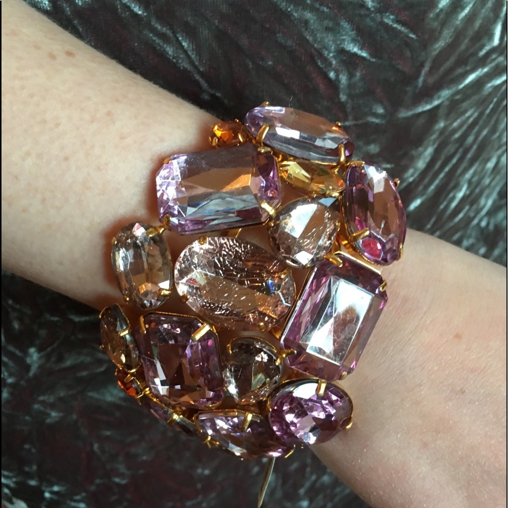 RHINESTONE BRACELET MULTI-COLORED